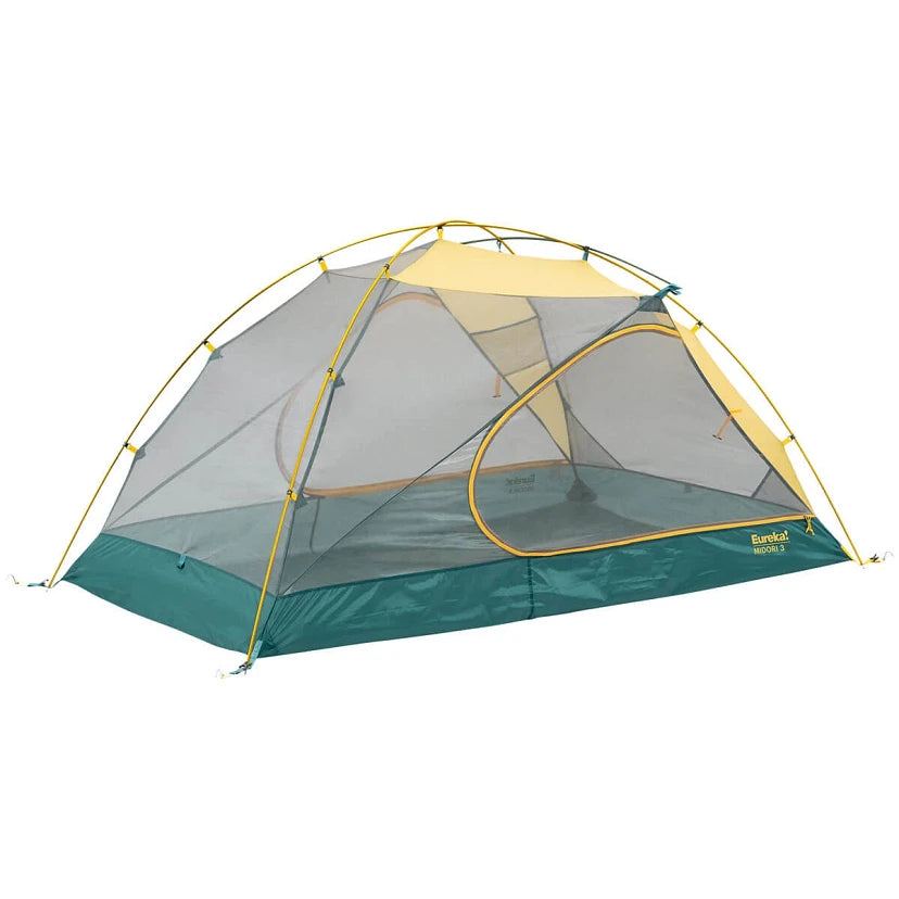 Eurika Midori 3 Person Tent — Green, for hiking and camping.