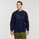 Cotopaxi Do Good Crew Sweatshirt — Moss, for everyday, travel, hike, and camp.