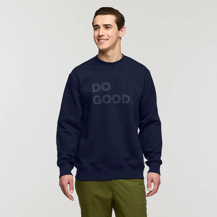 Cotopaxi Do Good Crew Sweatshirt — Moss, for everyday, travel, hike, and camp.