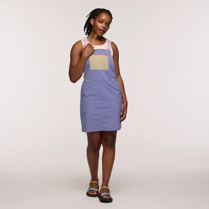 Cotopaxi Tolima Overall Dress — Navy, for hiking, travel, and everyday wear.