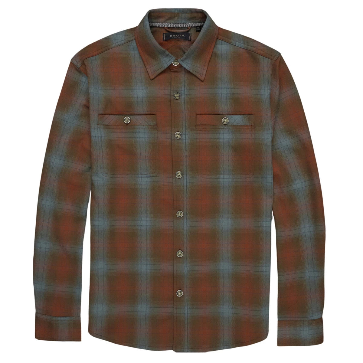Dakota Grizzly Landon Stretch Flannel Shirt — red plaid, for everyday wear