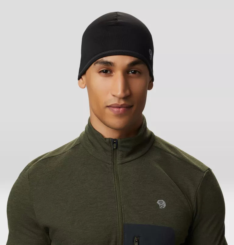 Mountain Hardwear Power Stretch Beanie — Black, for hiking and climbing