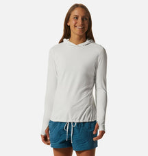 Mountain Hardwear Crater Lake Long Sleeve Hoody — Lightweight sun protection, for hiking, climbing, and travel.