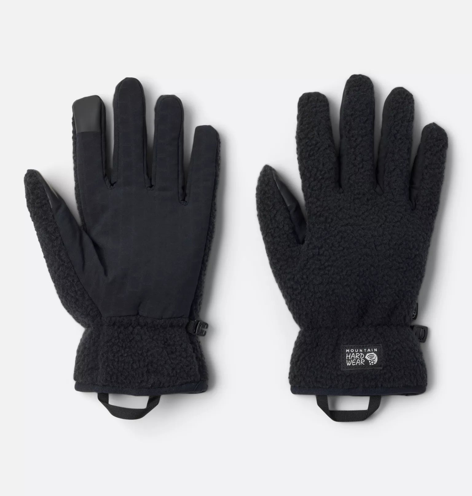 Mountain Hardwear Fleece Gloves — Black, for camp and everyday use.