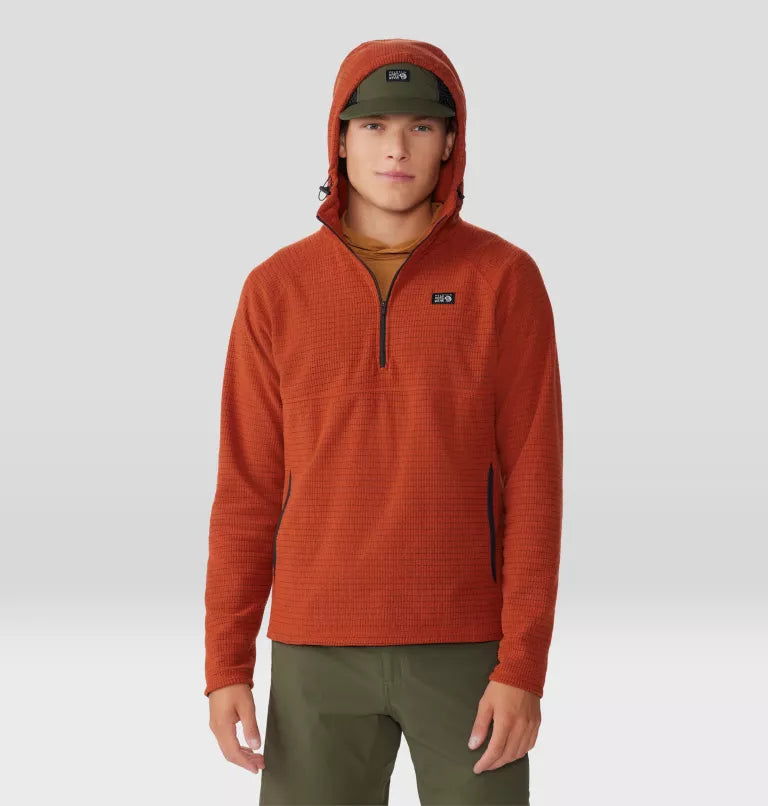 Mountain Hardwear Summit Grid Hoody — grid pattern, for hiking, camping, climbing, and travel.