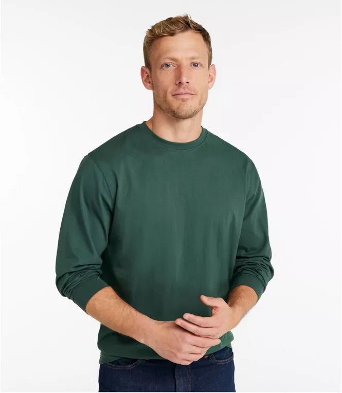 L.L. Bean - Men's Carefree Unshrinkable Tee, Traditional Fit, Long-Sleeve
