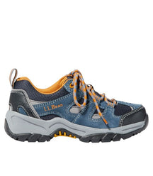 LL Bean Kids Trail Model Hikers Low — Gray/Blue, for hiking.