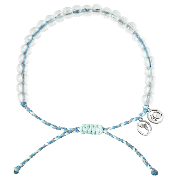 4Ocean Dolphin Beaded Bracelet — Blue beads, for everyday wear