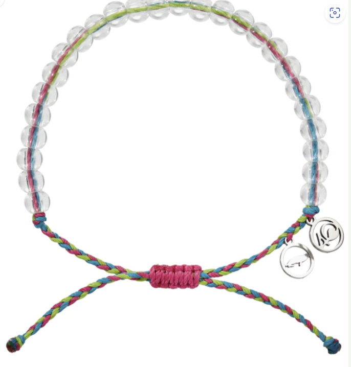 4Ocean Hawaiian Monk Seal Beaded Bracelet — Blue beads, for ocean conservation.