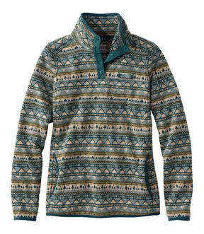 L.L. Bean - Women's L.L.Bean Sweater Fleece Pullover, Print