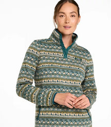 L.L. Bean - Women's L.L.Bean Sweater Fleece Pullover, Print