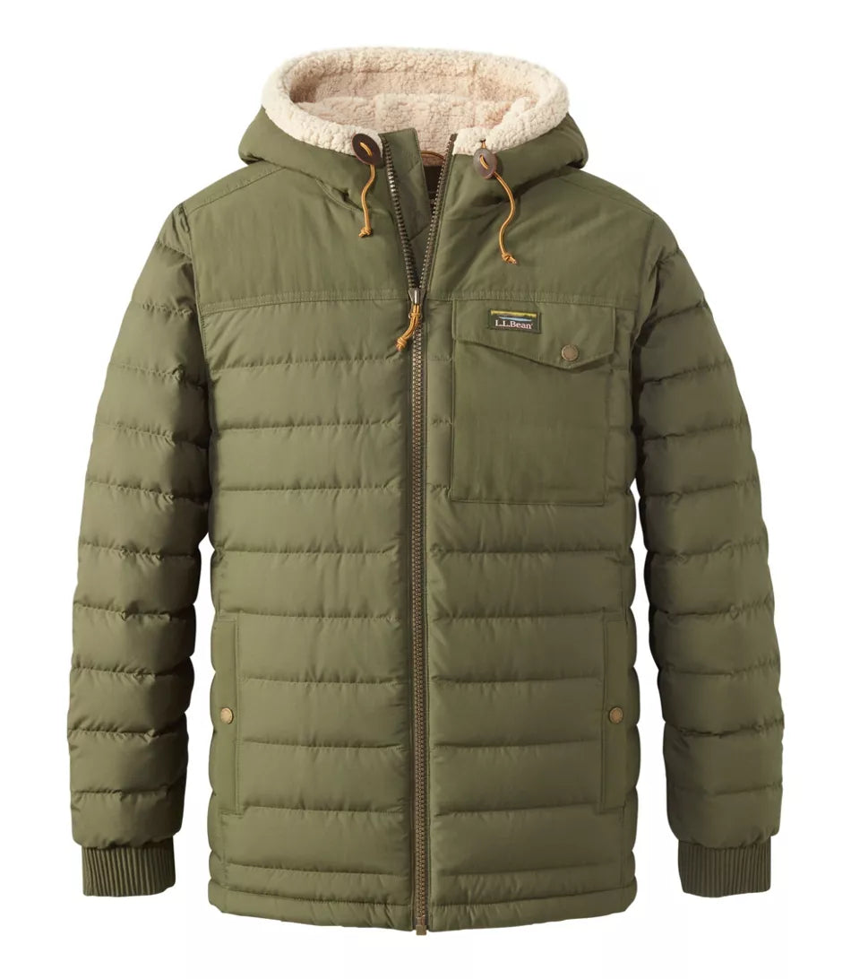 L.L. Bean - Mountain Classic Down Sherpa-Lined Hooded Jacket Men's Regular