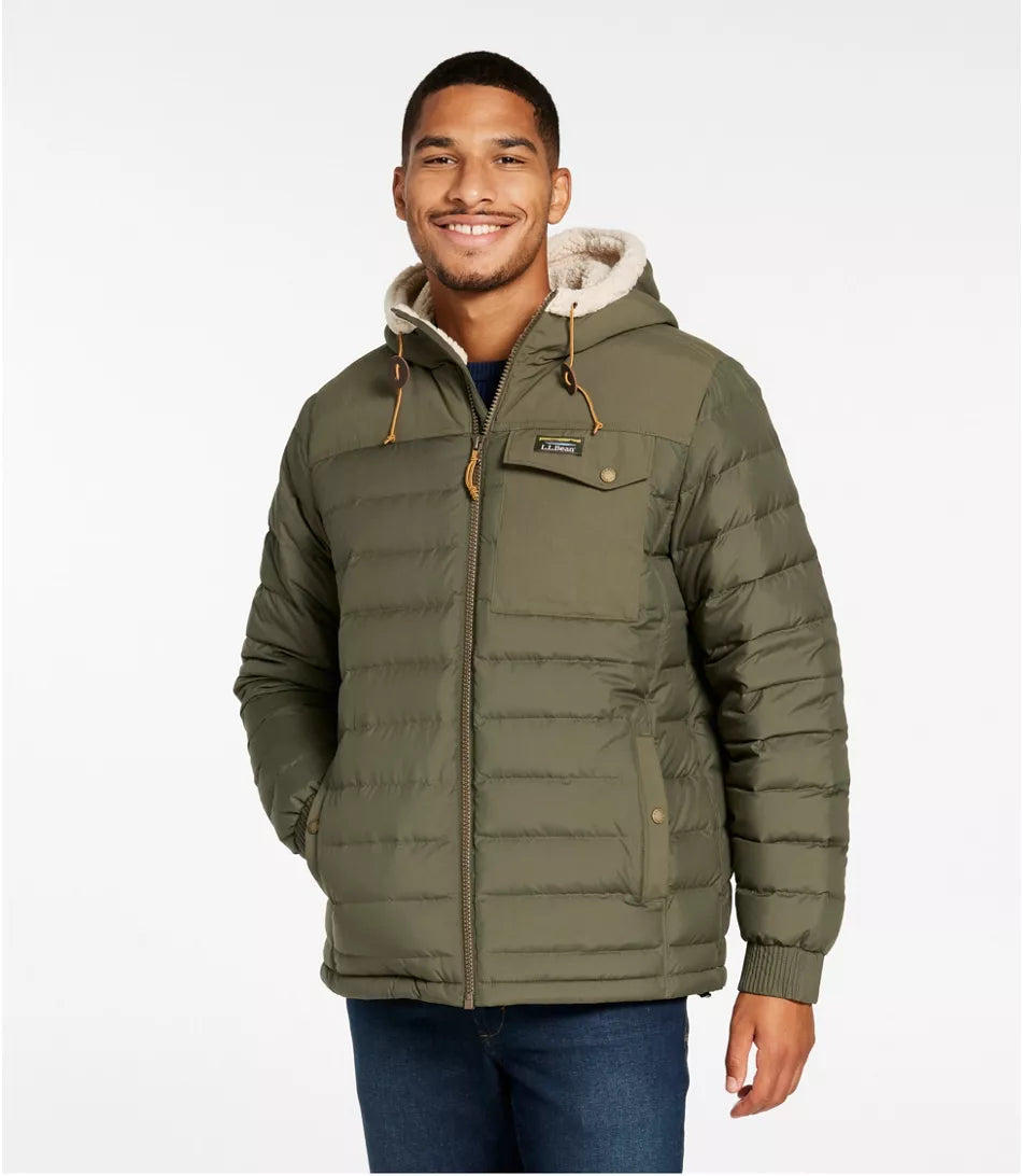 L.L. Bean - Mountain Classic Down Sherpa-Lined Hooded Jacket Men's Regular