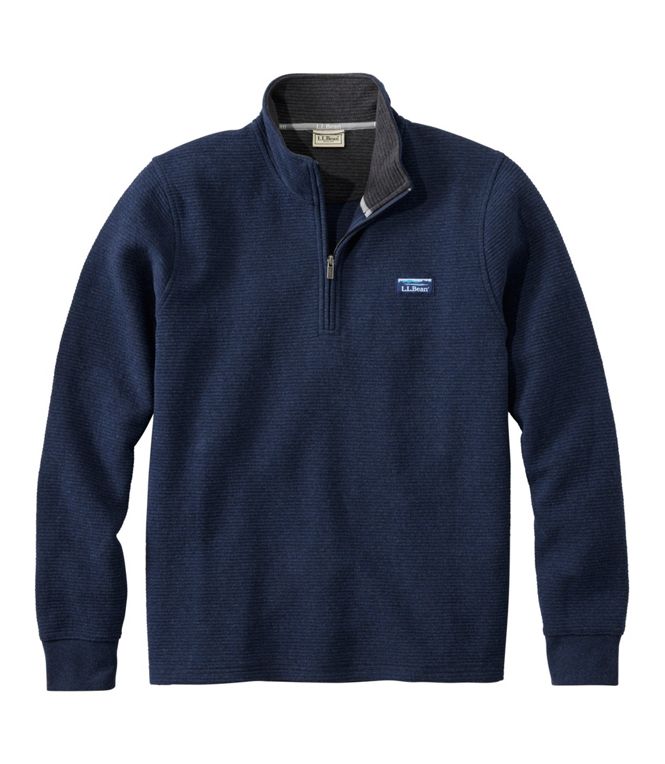 L.L.Bean - Lakewashed Double-Knit Quarter-Zip Long Sleeve Men's Regular