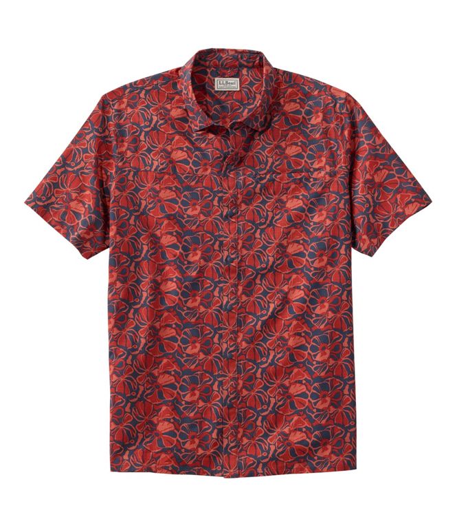 L.L. Bean - Men's Ultralight Venture Shirt, Short-Sleeve Print