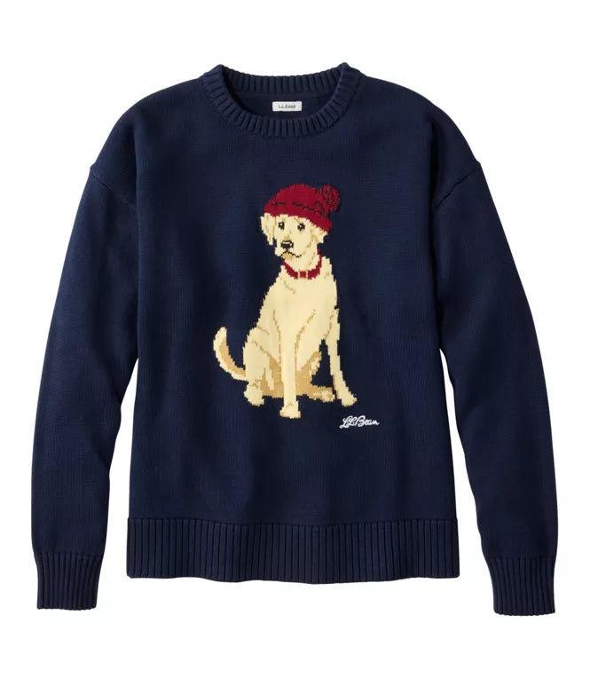 L.L. Bean - Women's The Original Double L® Sweater, Novelty Crewneck