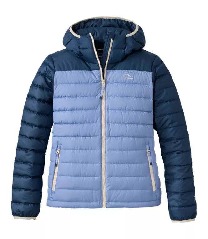 L.L. Bean - Women's Access Down Hooded Puffer, Colorblock