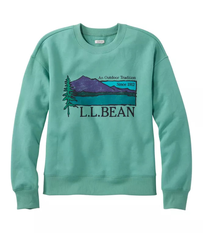 L.L. Bean - Women's Mountain Classic Sweatshirt, Crewneck Logo