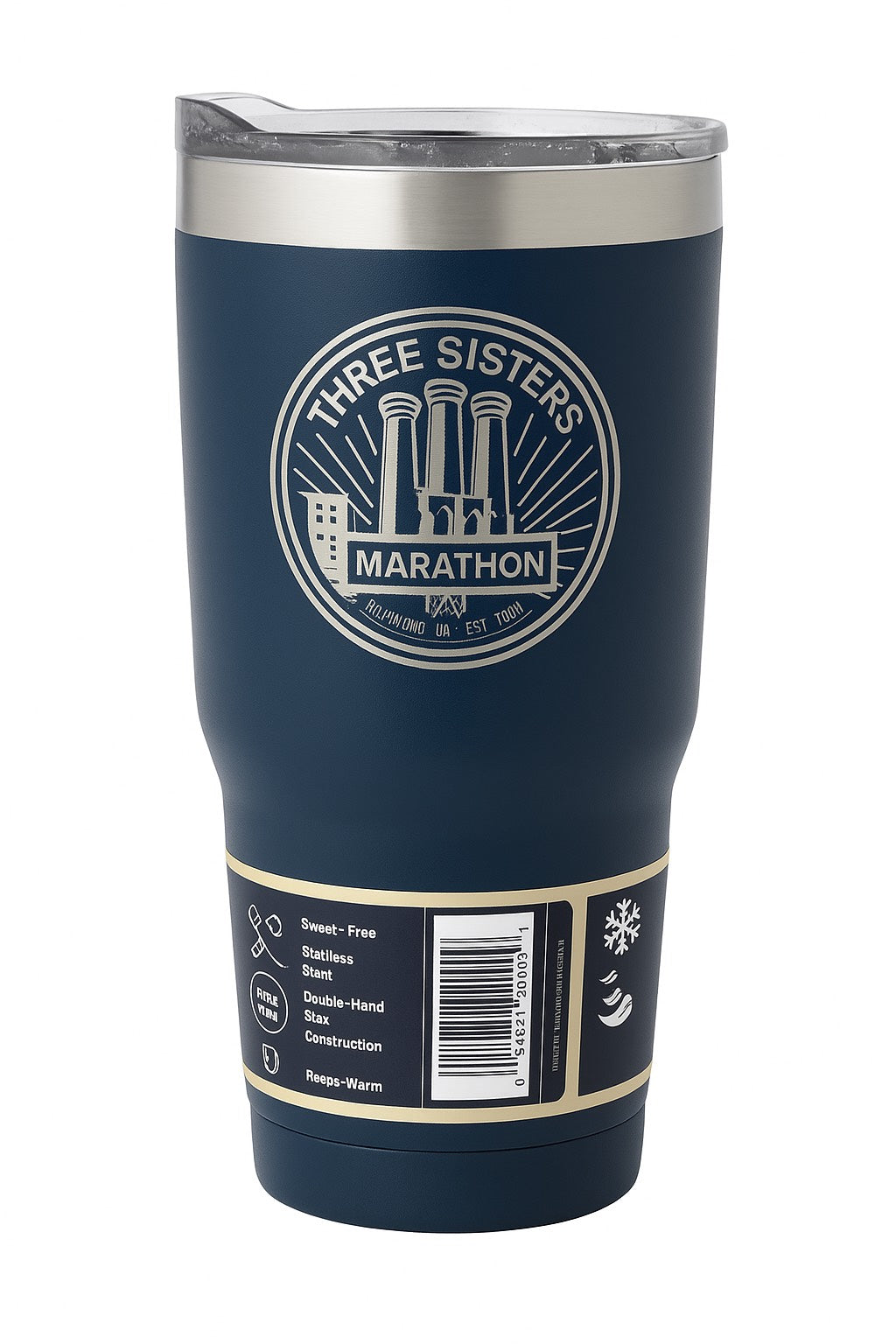 Moss Mountain Outfitters Three Sisters Marathon Tumbler — White, for hydration.