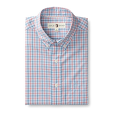 Duck Head Performance Poplin Sport Shirt Trent Plaid — blue plaid, for everyday travel.