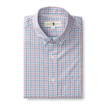 Duck Head Performance Poplin Sport Shirt Trent Plaid — blue plaid, for everyday travel.