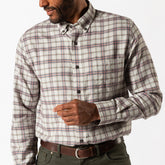 Duck Head Cotton Flannel Sport Shirt — Plaid, for everyday wear