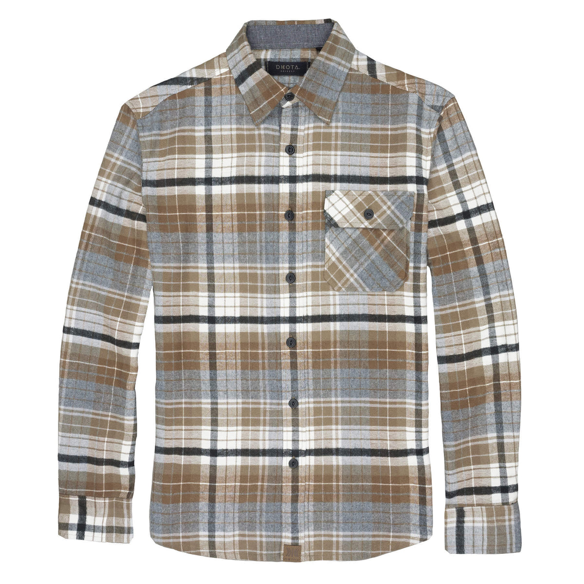 Dakota Grizzly Brock Flannel Shirt — red plaid, for everyday and camp.