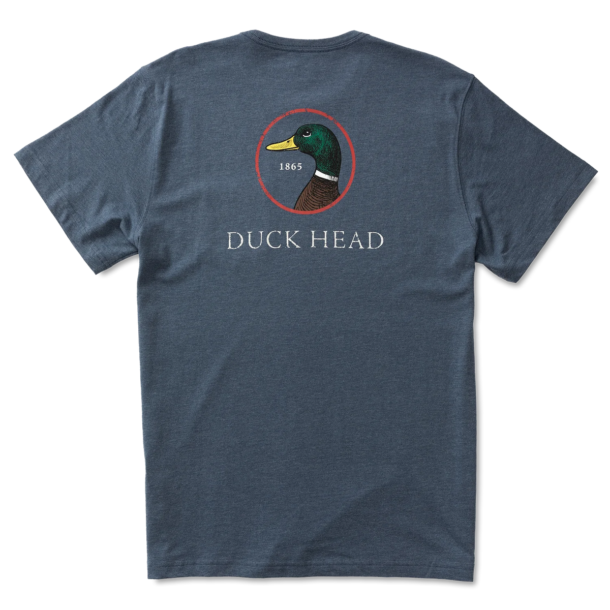 Duck Head Logo Short Sleeve T-Shirt — White, for everyday wear.
