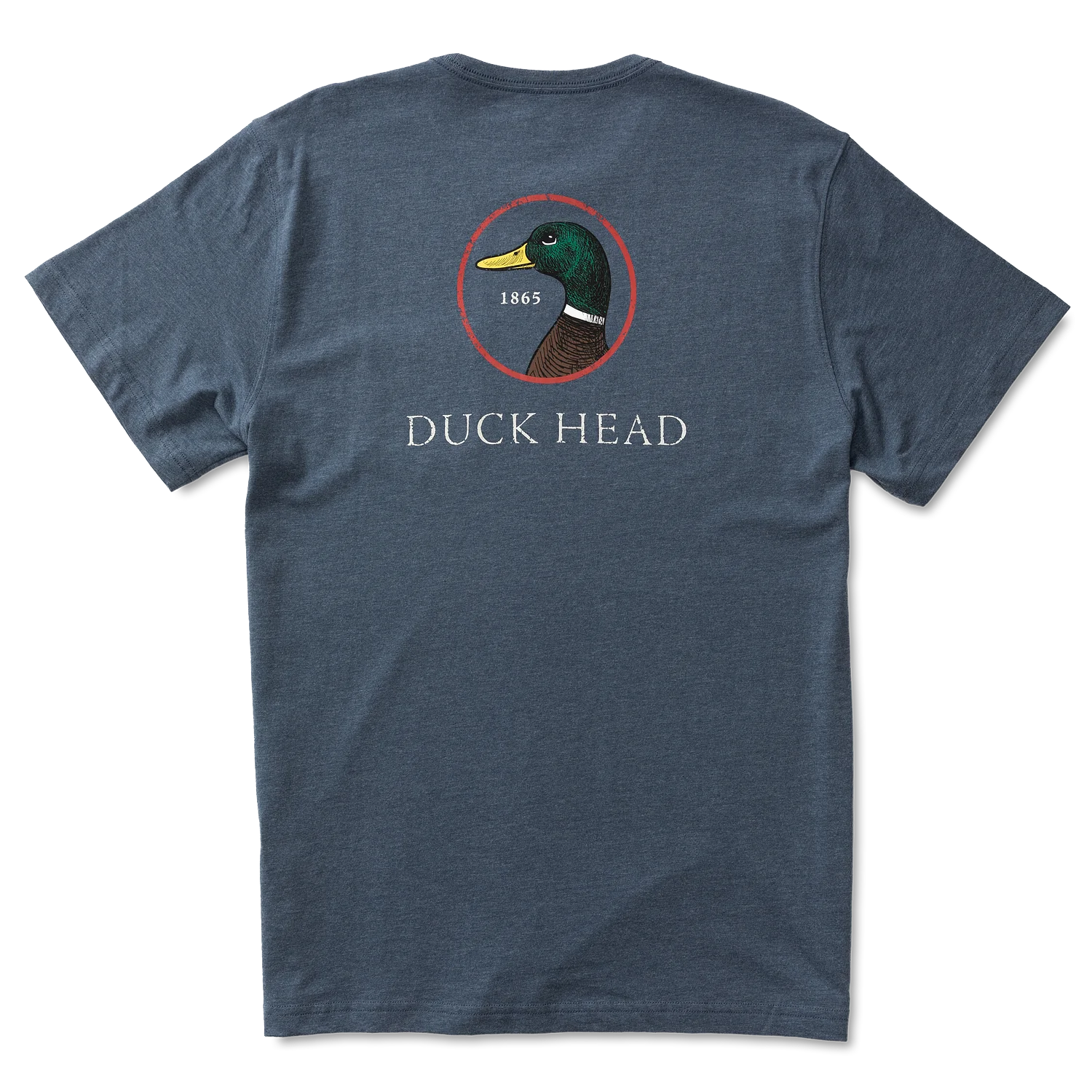 Duck Head Logo Short Sleeve T-Shirt — White, for everyday wear.