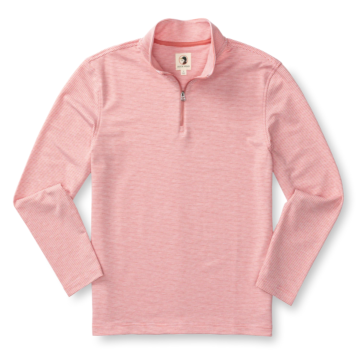 Duck Head Wakeman Stripe Performance 1/4 Zip Pullover — blue and white stripes, for everyday travel