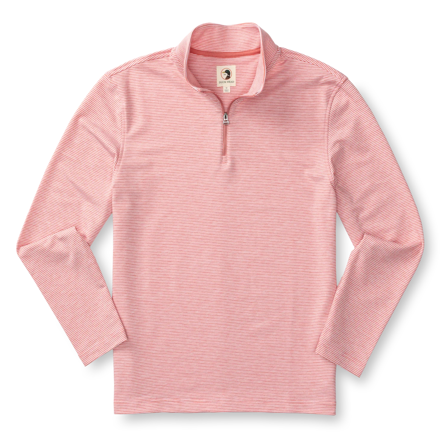 Duck Head Wakeman Stripe Performance 1/4 Zip Pullover — blue and white stripes, for everyday travel