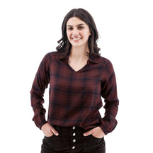 Moss Mountain Outfitters Aventura Eve Plaid Popover Top — Plaid, for everyday and travel