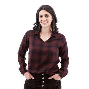 Moss Mountain Outfitters Aventura Eve Plaid Popover Top — Plaid, for everyday and travel