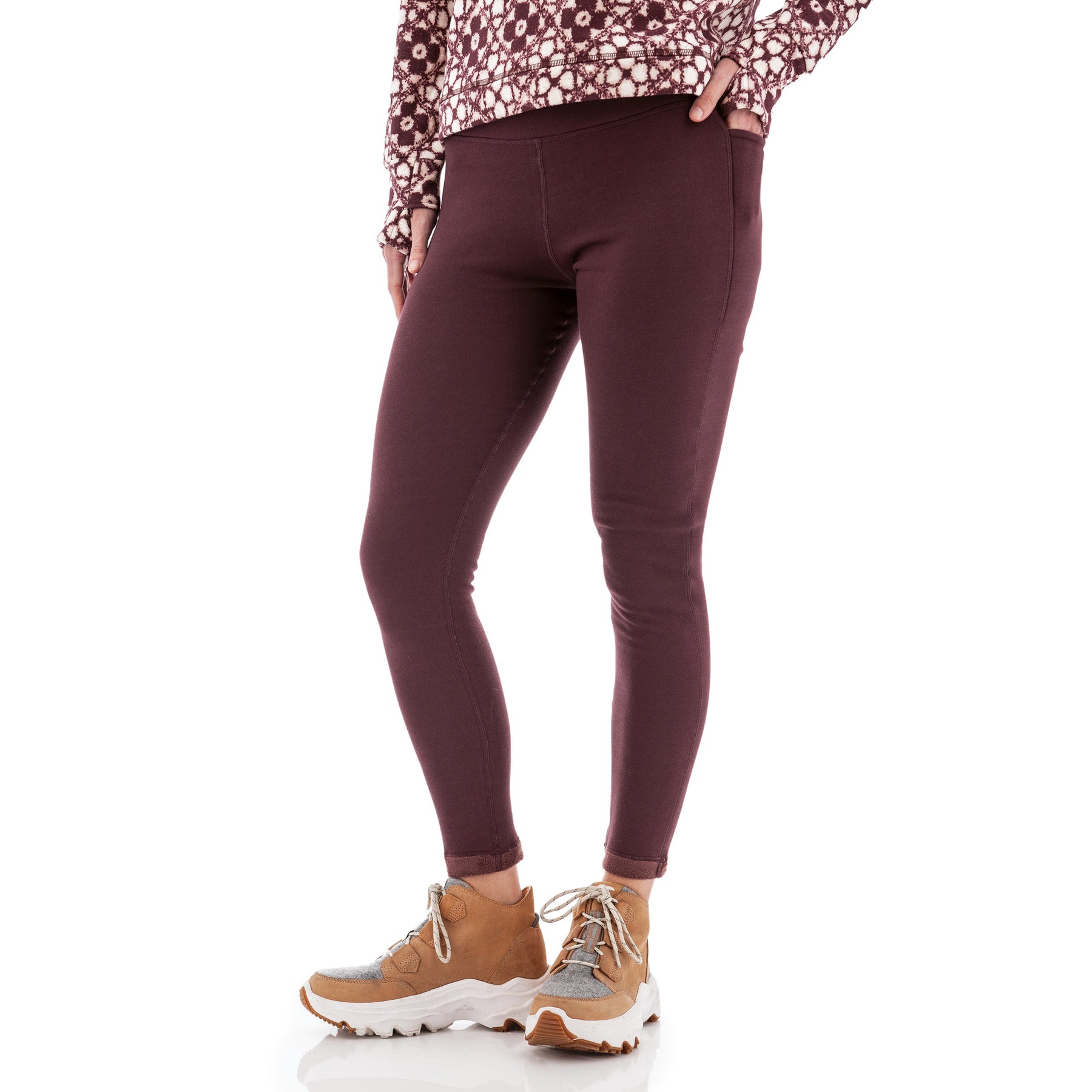 Moss Mountain Outfitters Aventura Dog-Walker Fleece Legging — Black, for everyday hiking.