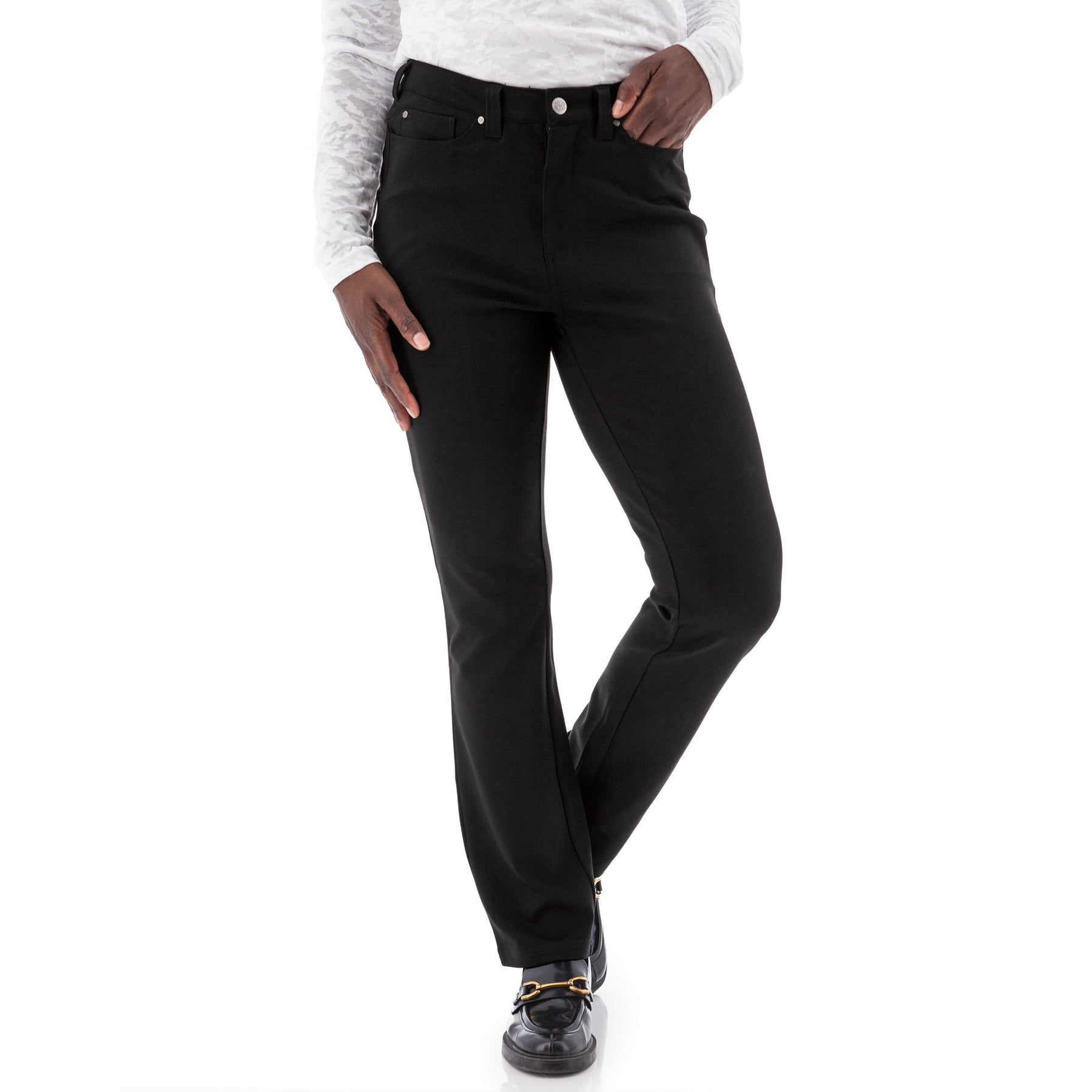 Moss Mountain Outfitters Aventura Roma 5-Pocket Stretch Pant — Dark wash, for everyday travel