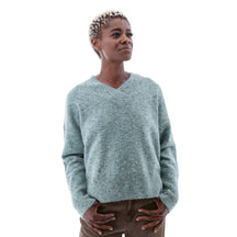 Aventura Elsa V Neck Sweater — heather gray, for everyday travel