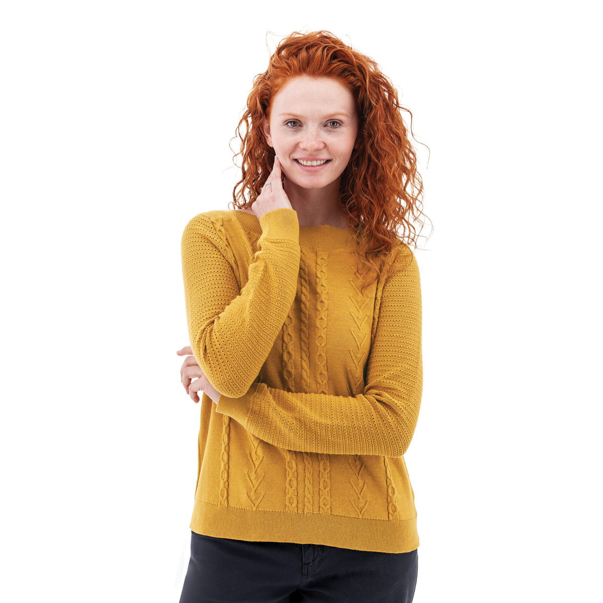 Moss Mountain Outfitters Twiggy Boat Neck Sweater — Ribbed knit, for everyday travel.
