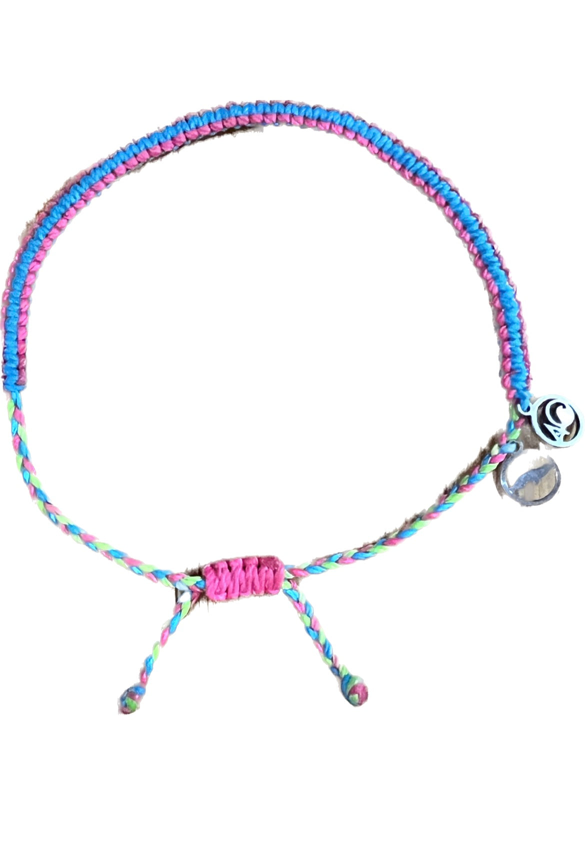 4Ocean Hawaiian Monk Seal Braided Bracelet — blue and white braided, for everyday wear