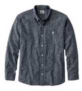 L.L. Bean -   Men's Comfort Stretch® Chambray Shirt, Long-Sleeve