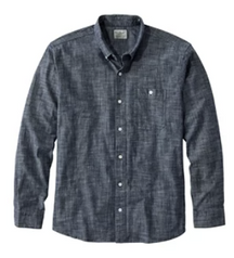 L.L. Bean -   Men's Comfort Stretch® Chambray Shirt, Long-Sleeve