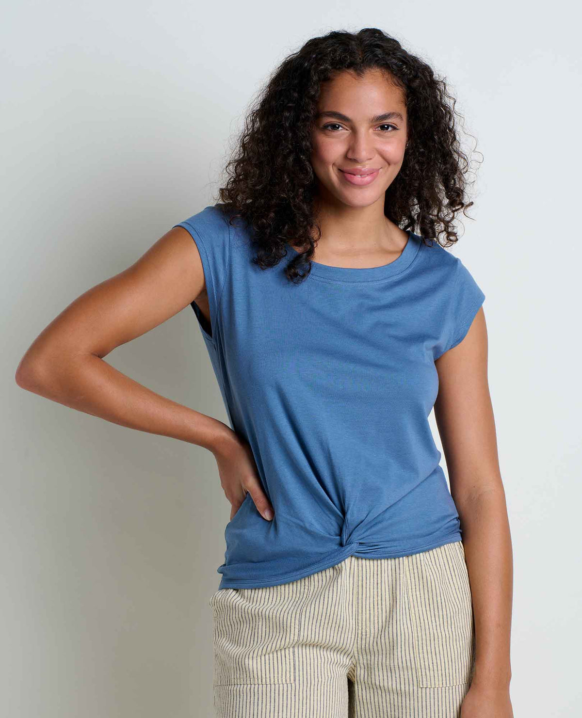 Toad & Co. Anza Short Sleeve Shirt — blue, for everyday wear