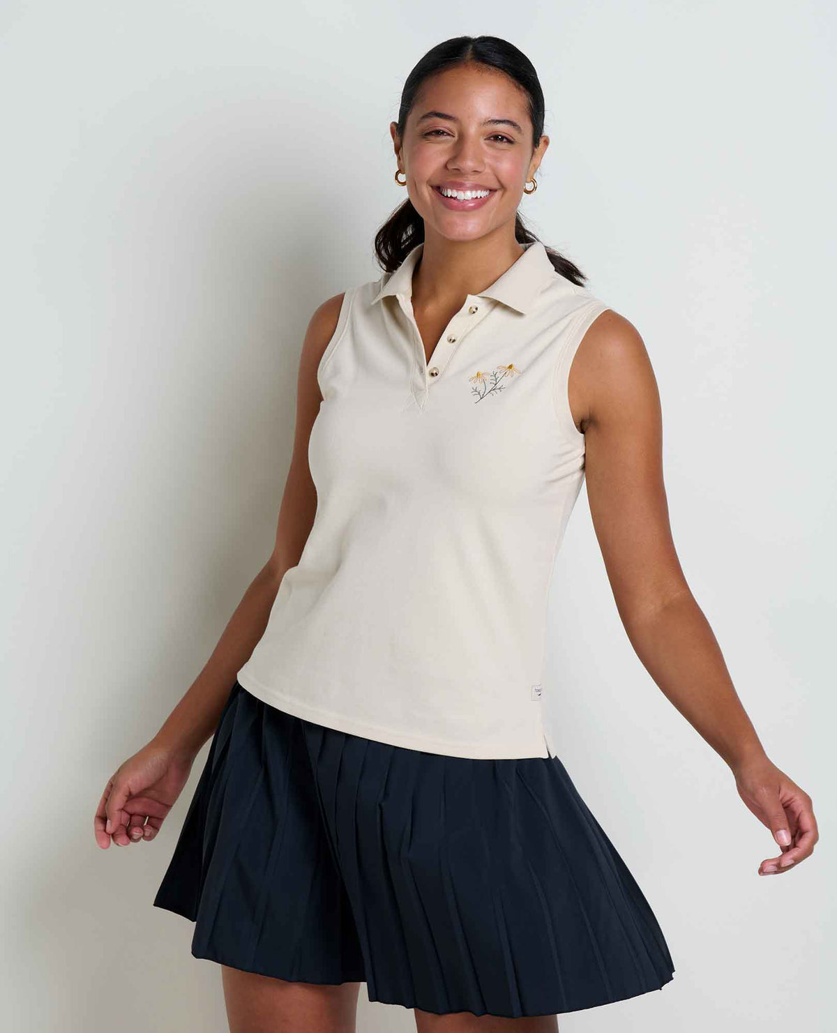 Toad & Co. Yerba Sleeveless Polo — Green, for everyday wear