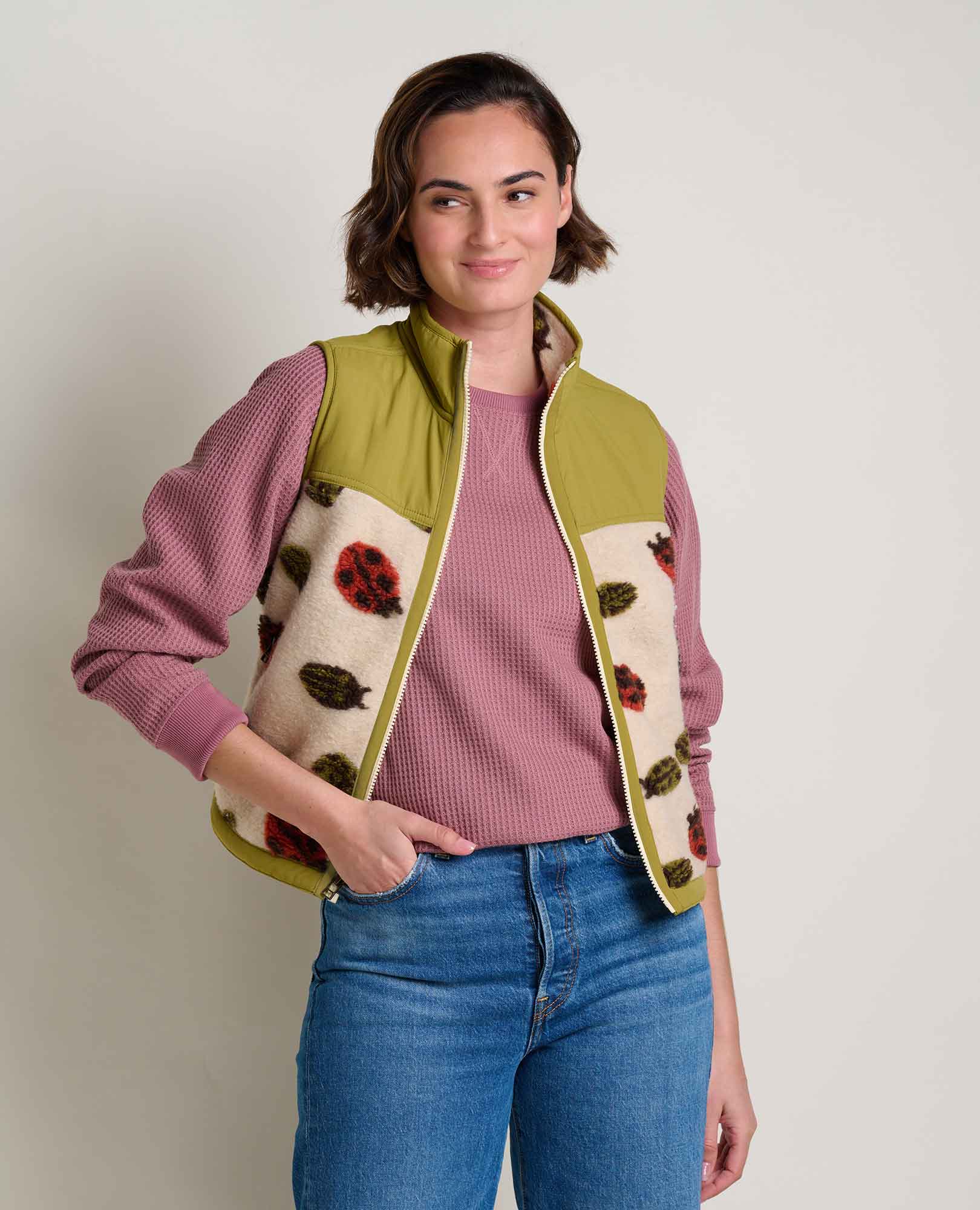Toad & Co Women's Sespe Sherpa Vest — Cream sherpa, for everyday travel.