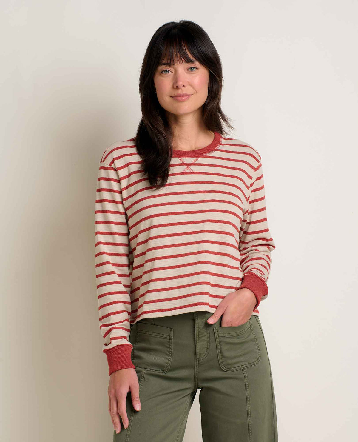 Toad & Co. Boundless Jersey Long Sleeve Tee — Heather grey, for everyday wear
