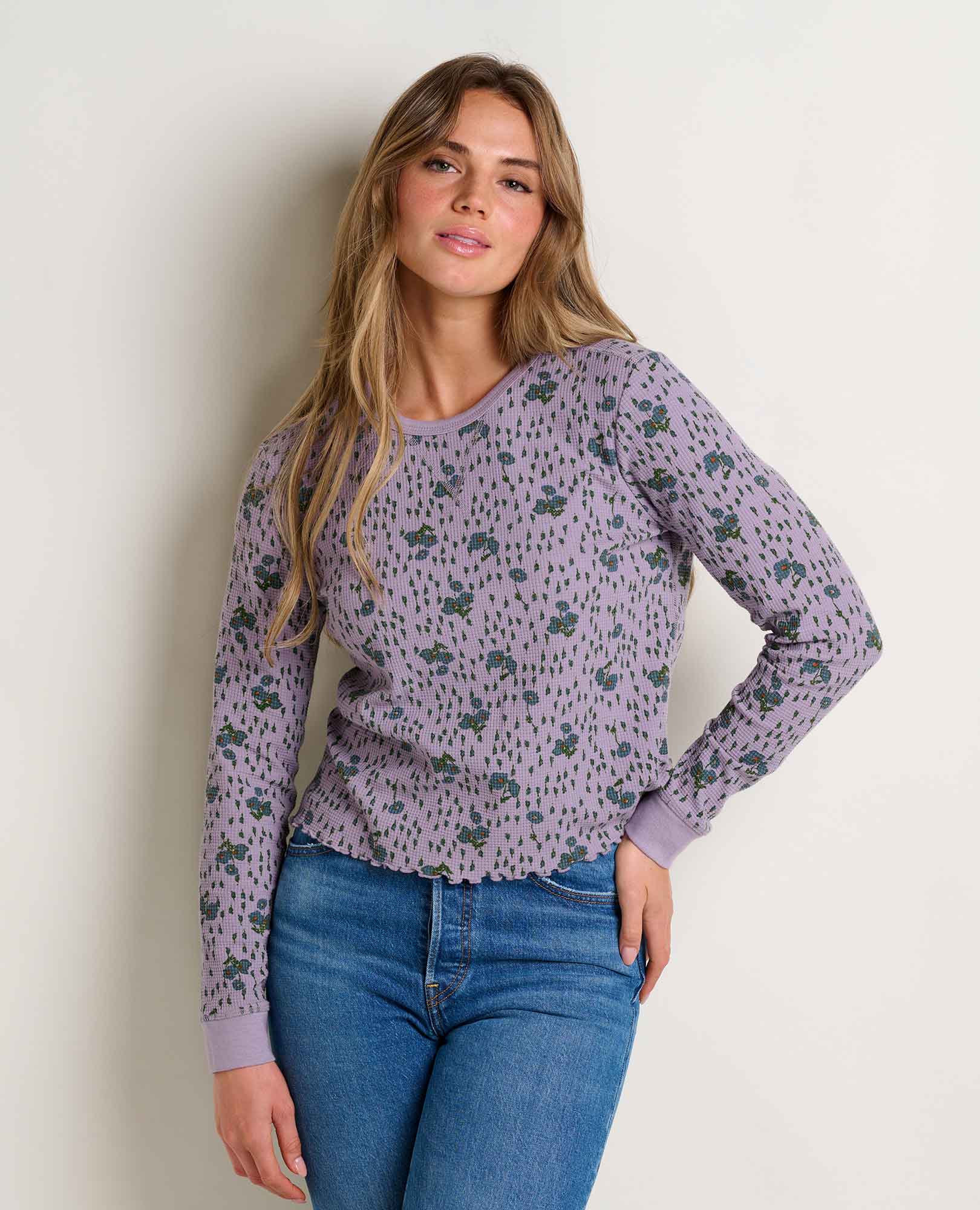 Toad & Co. Foothill Long Sleeve Crew — heathered gray, for everyday travel