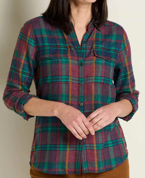 Toad & Co Re-Form Flannel Shirt — classic plaid, for everyday wear, travel, or hiking