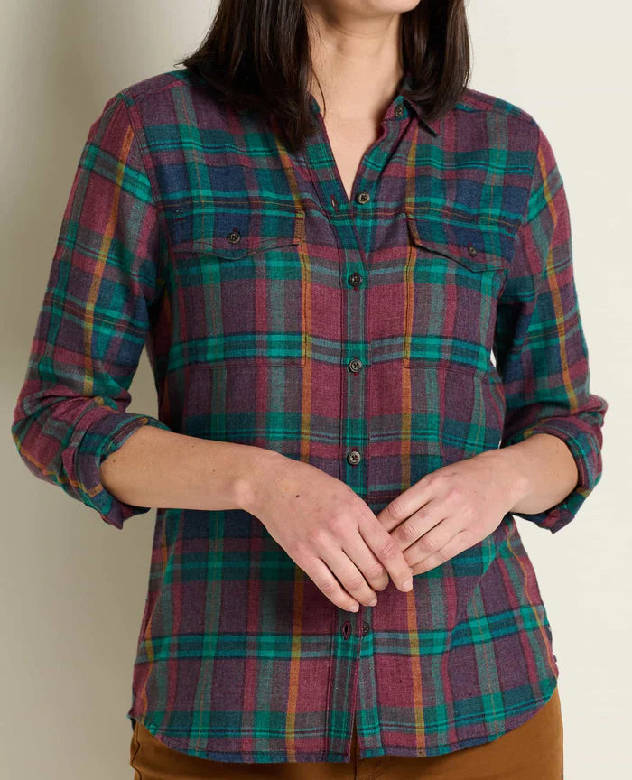 Toad & Co Re-Form Flannel Shirt — classic plaid, for everyday wear, travel, or hiking