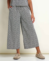 Toad & Co. Sunkissed Wide Leg Crop Pant — Cream, for everyday, travel, and water activities.