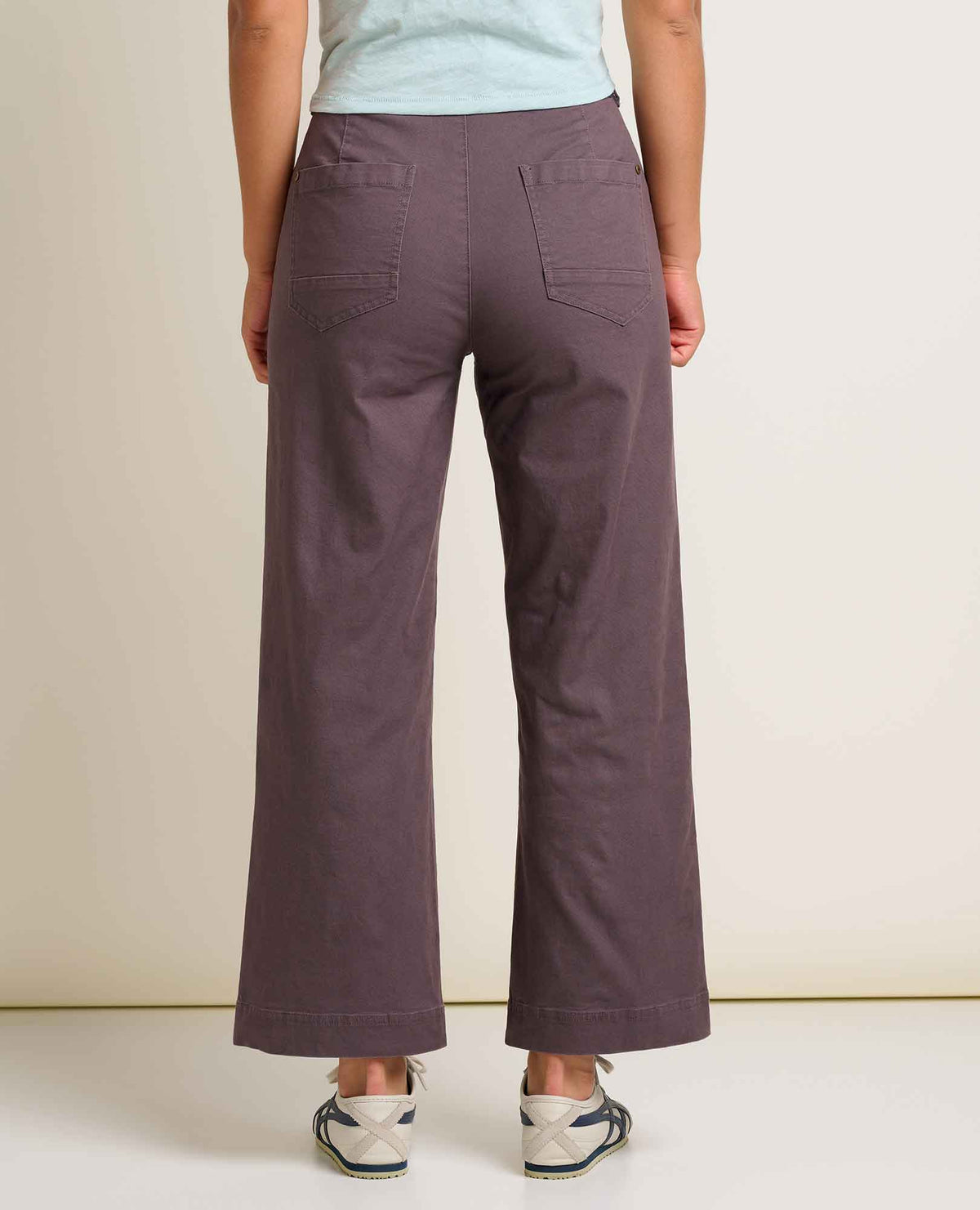 Toad & Co. Earthworks Wide Leg Crop Pant — Moss green, for everyday and travel.