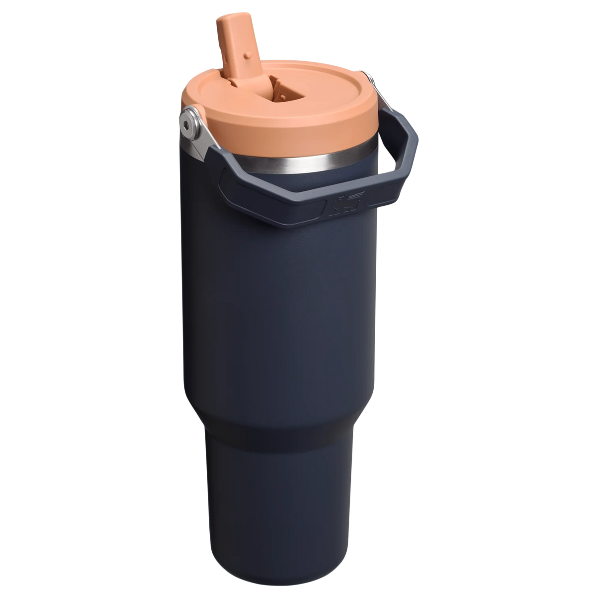 Stanley IceFlow Tumbler — black with flip straw, for hydration on hikes, camps, and everyday use.
